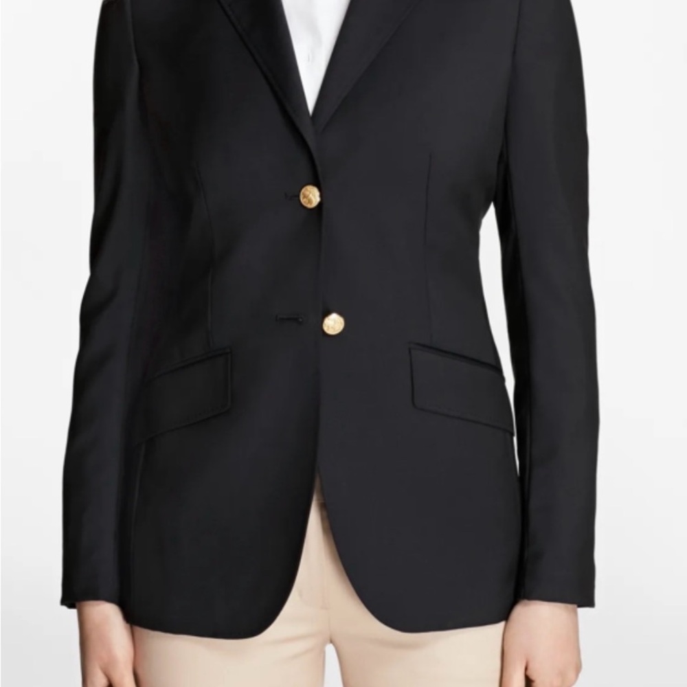 Loro Piana Brooks Brothers Black Blazer Gold Buttons Size 14 New without Tags